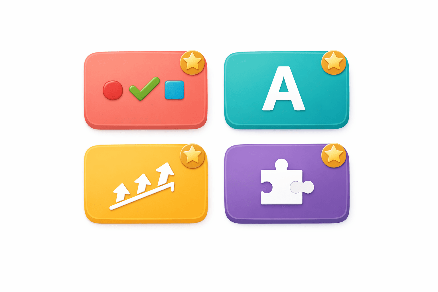 Die vier kostenlosen Lernspiele von Diktatheld im Überblick