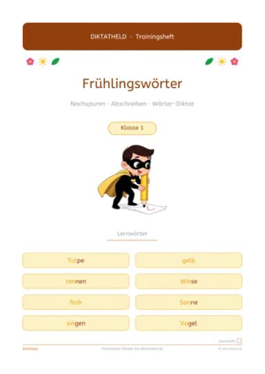 Deckblatt Frühlingswörter