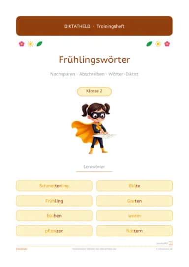 Deckblatt Frühlingswörter