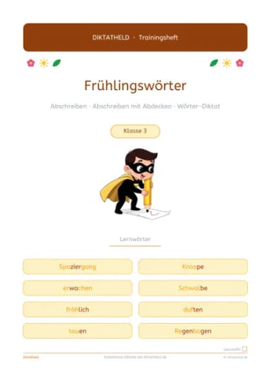 Deckblatt Frühlingswörter