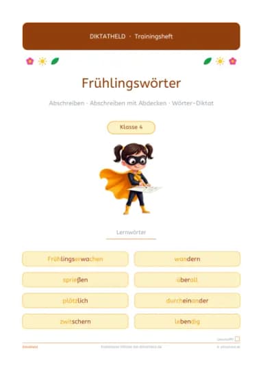Deckblatt Frühlingswörter
