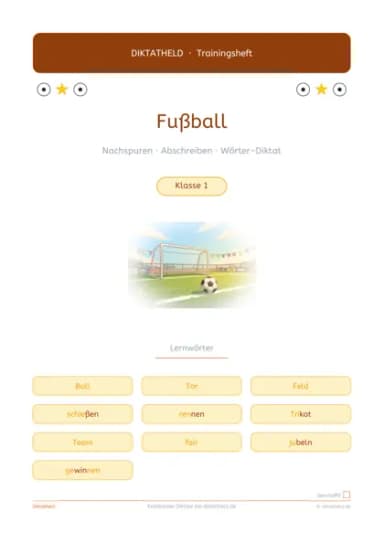 Deckblatt Fußball