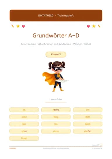 Deckblatt Grundwörter A–D