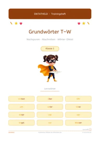Deckblatt Grundwörter T–W