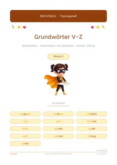 Deckblatt Grundwörter V–Z