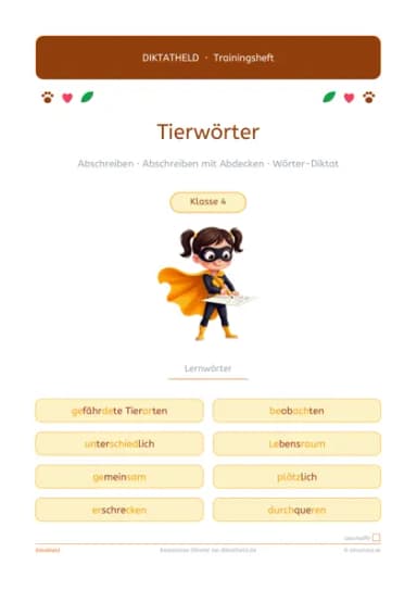 Deckblatt Tierwörter
