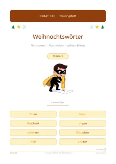 Deckblatt Weihnachtswörter