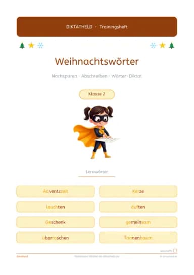 Deckblatt Weihnachtswörter