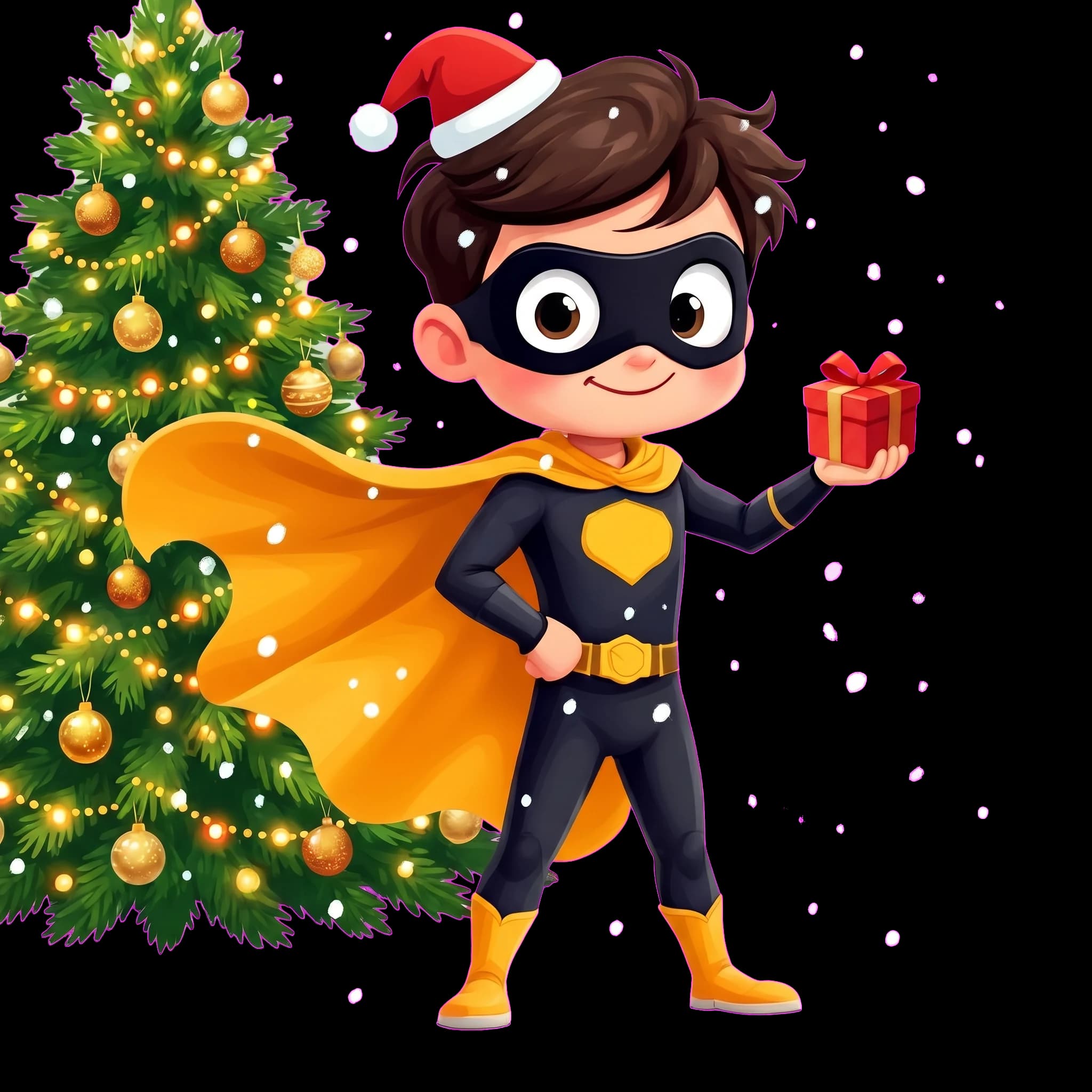 Diktatheld-Maskottchen im Thema Weihnachten