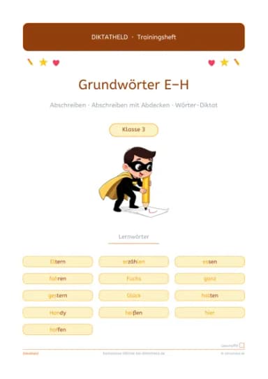 Deckblatt Grundwörter E–H