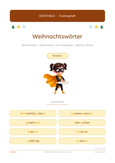Deckblatt Weihnachtswörter